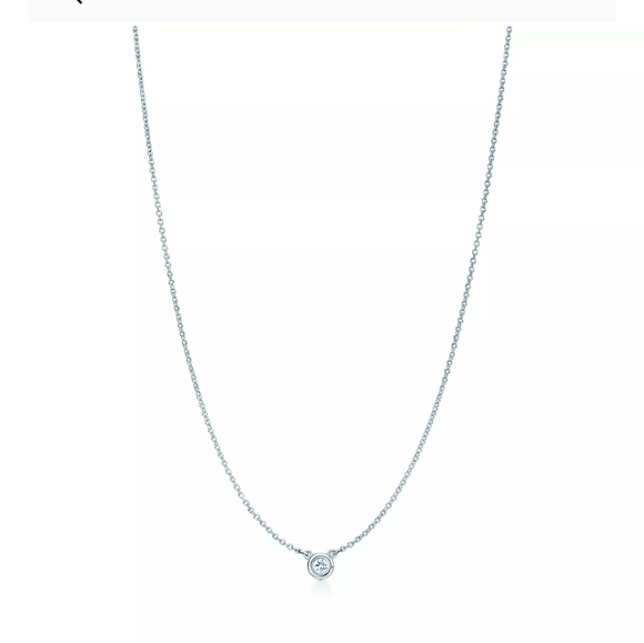 TIFFANY & Co Diamond Pendant on an 925 Sterling Silver 16inch Chain - Picture 2 of 9